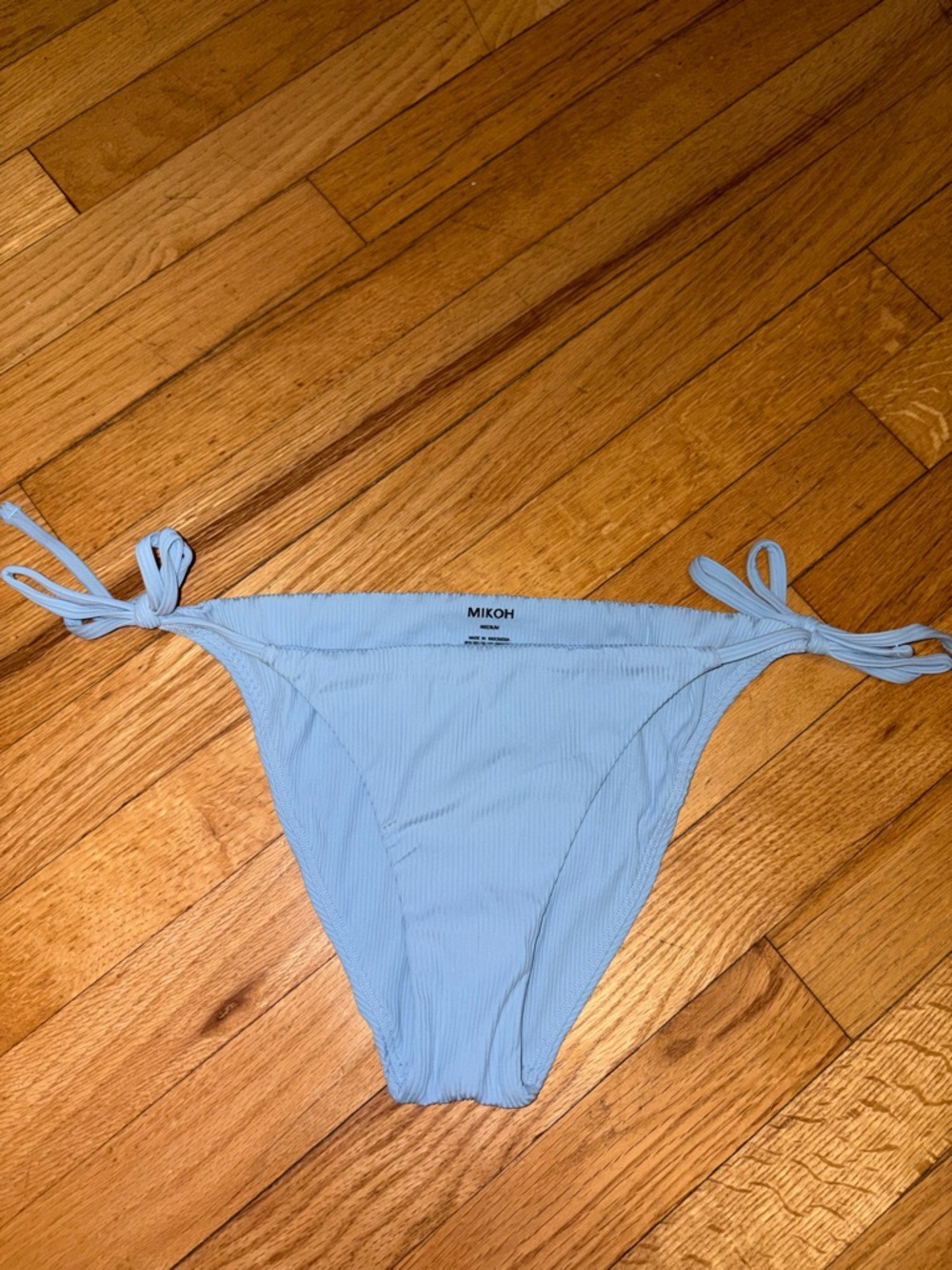 Mikoh Ribbed String Bikini Bottoms